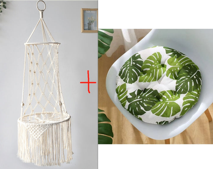 Macrame Hanging Cat Swing Bed
