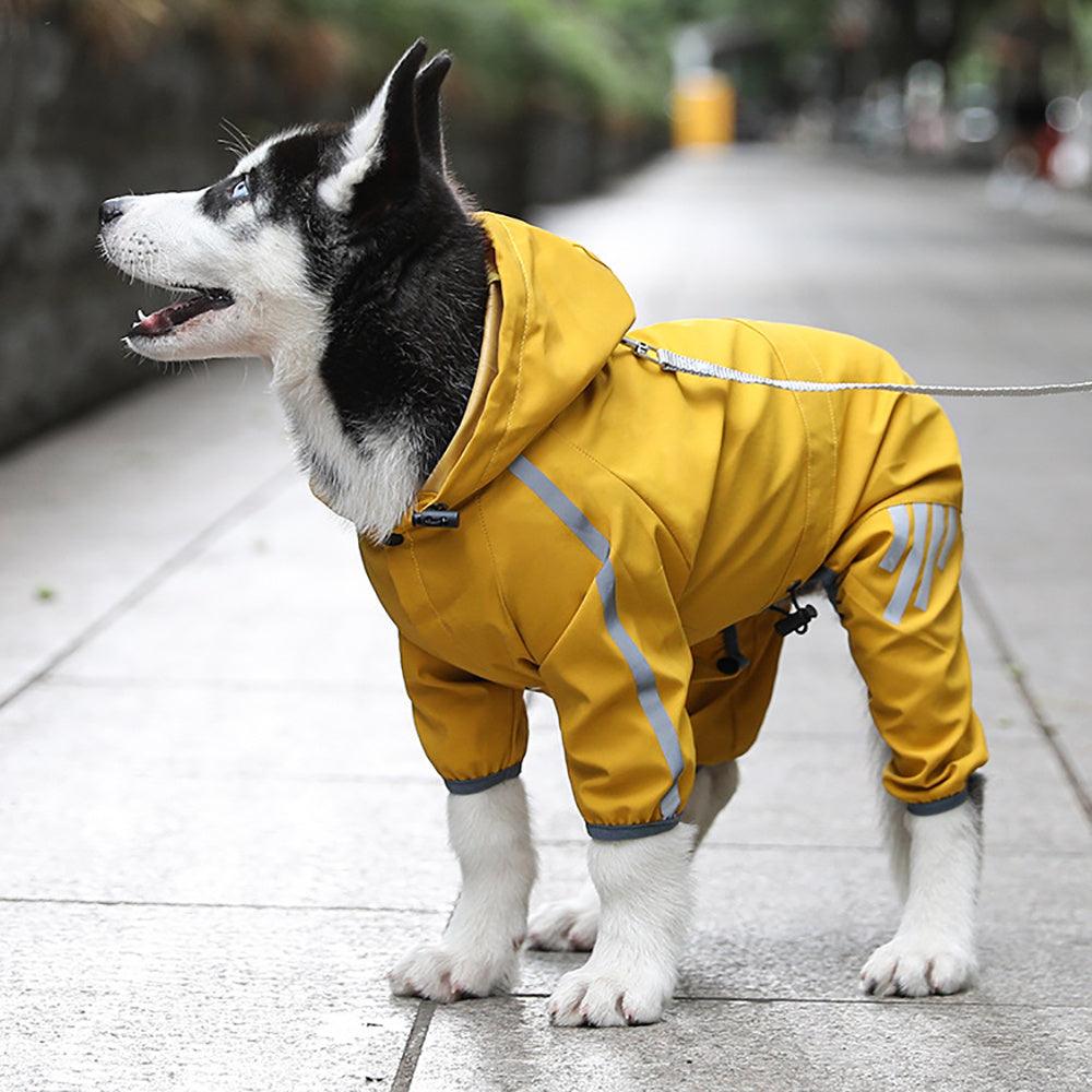 Chubasquero reflectante con capucha para perros