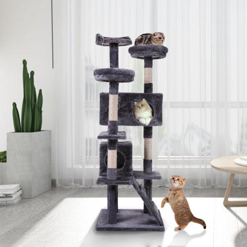 Cat Tree Cat Tower With Catching Ball-snuggletails