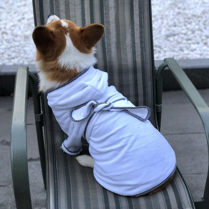 Soft Double-Sided Dog Bathrobe