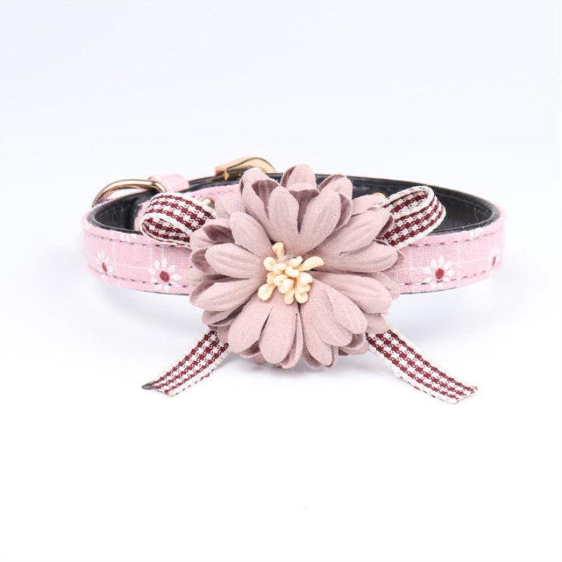 Cute Flower Dog Collar Bow Tie