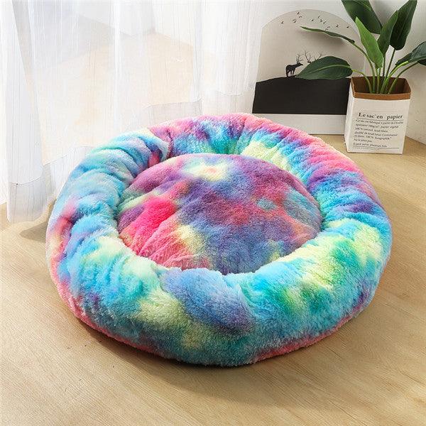 Round Small Dog Plush Bed