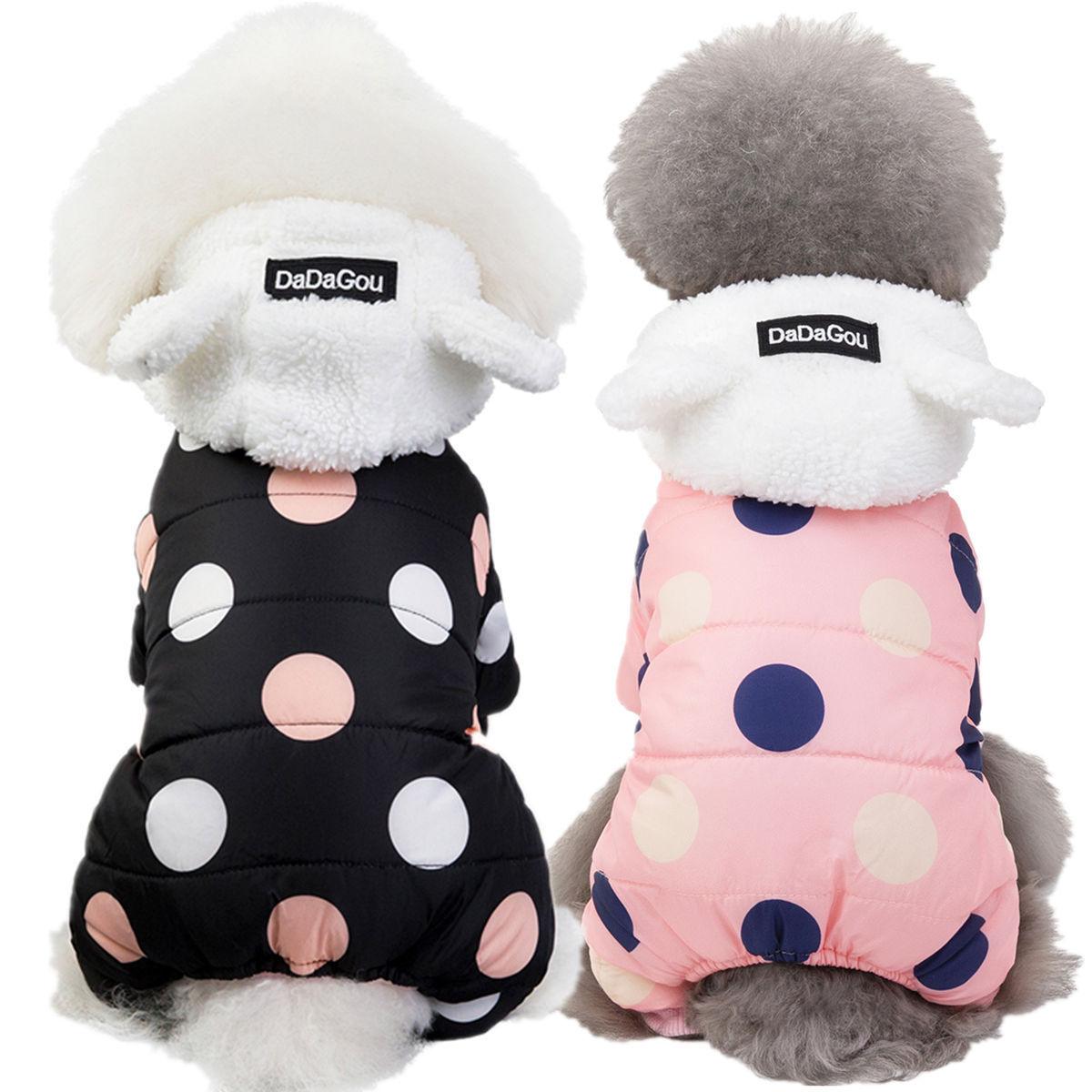 Polka Dot Four-leg Dog Warm Coat