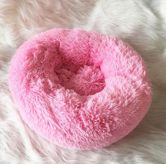 Round Small Dog Plush Bed