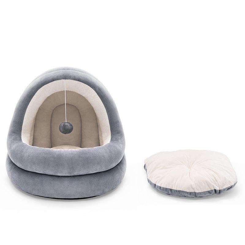 Cute Plush Warm Pet Nest Bed