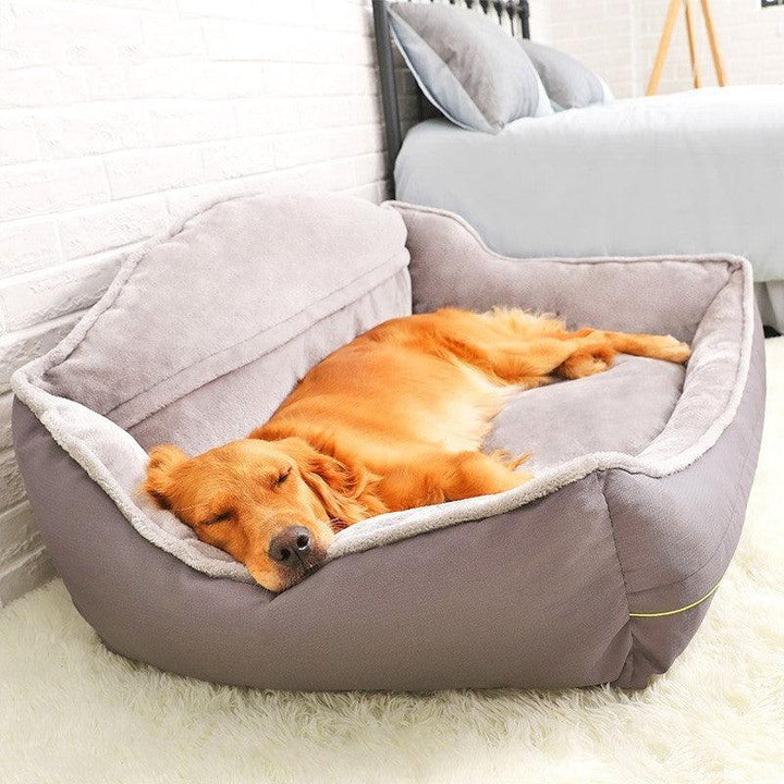 High Back Plush Warm Dog Bed