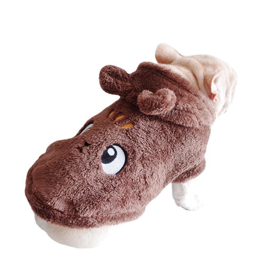 Embroidery Cartoon Hooded Pet Vest