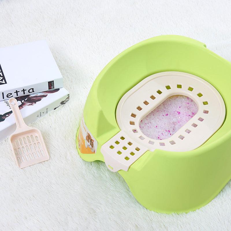 Spillproof Semi-enclosed Cat Litter Tray