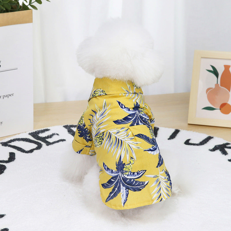 Summer Thin Dog Buttoned Shirt