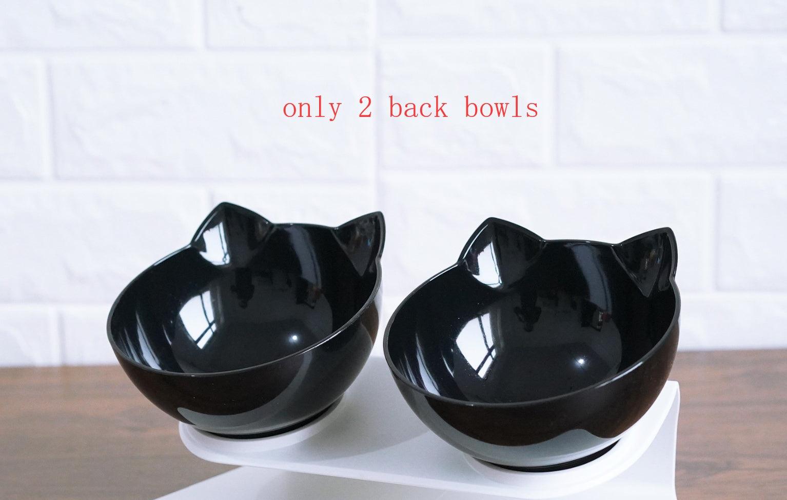 Cat Inclined Transparent Feeding Bowls