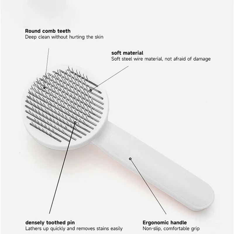 Self Cleaning Pet Grooming  Slicker Brush-snuggletails