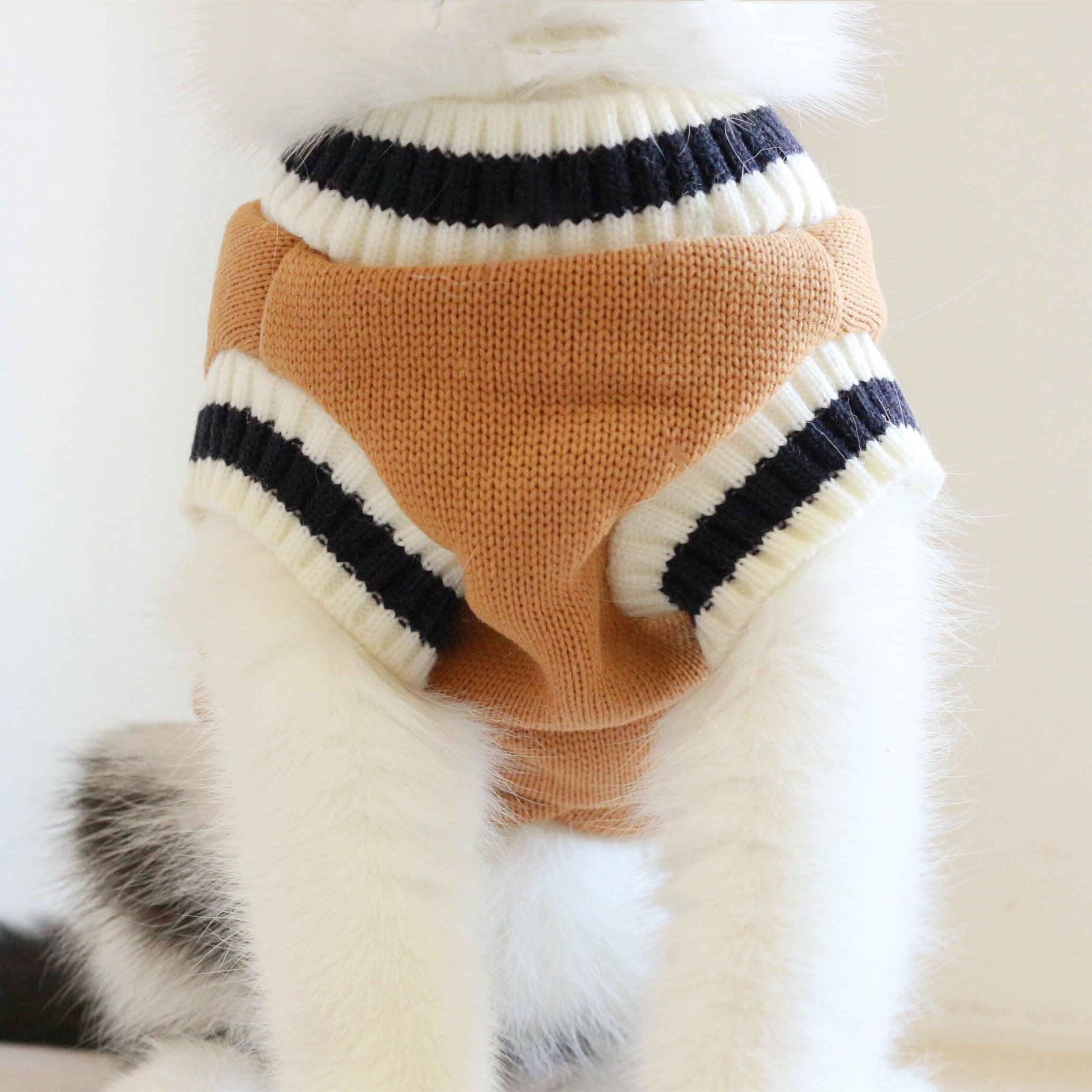Fleece Knit Sleeveless Sweater for Cat