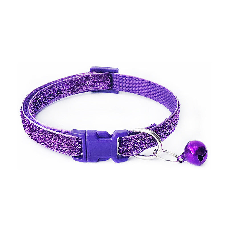 Adjustable Shiny Cat Collar With Bell