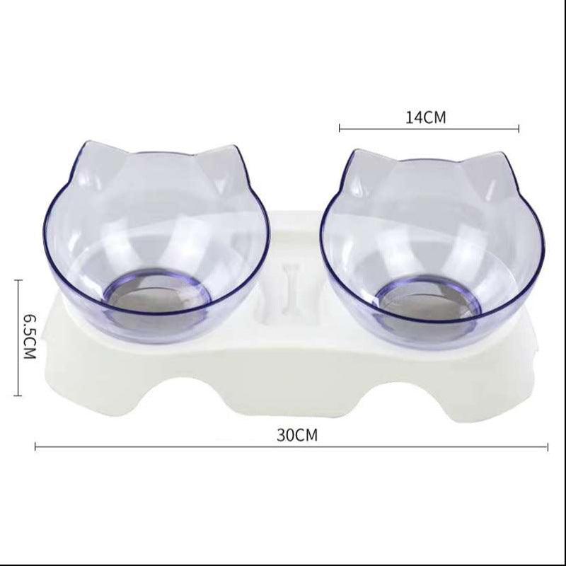 Non-Slip Double Cat Food Bowl-snuggletails