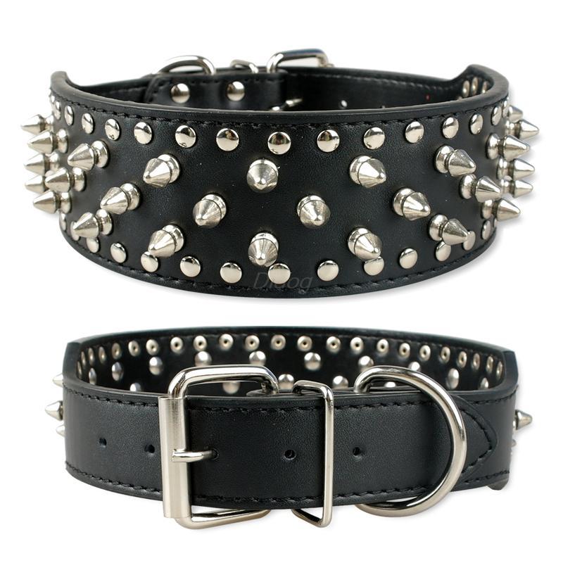 Rivet Studded Large Dog Collar