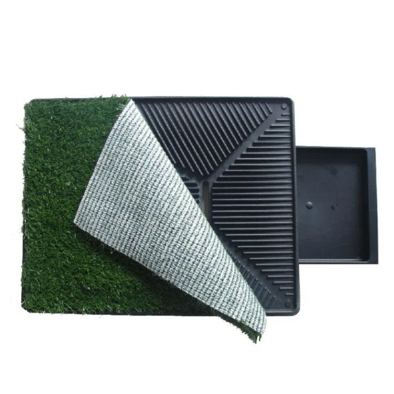 Portable Pet Potty Grass Mat with Tray