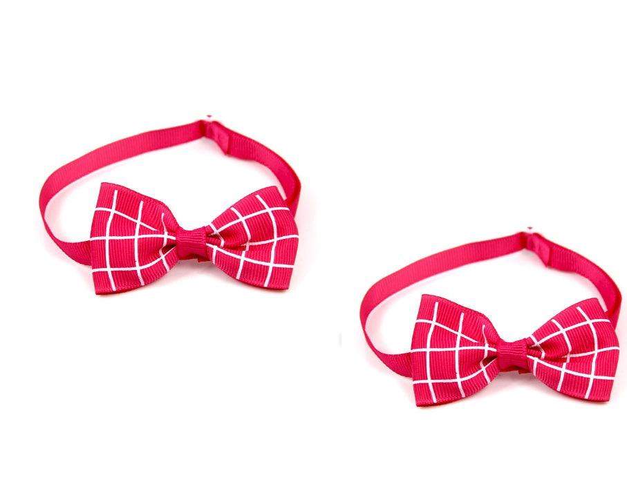 Pet Plaid Bow Tie Collar