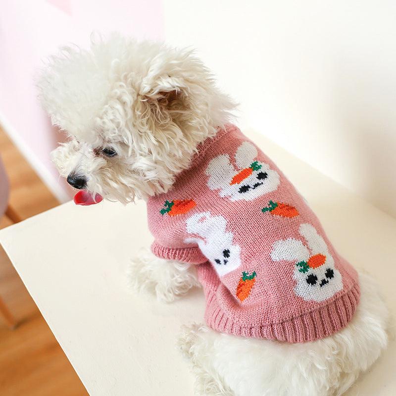 Bowknot Knit Sweater Pet Costume