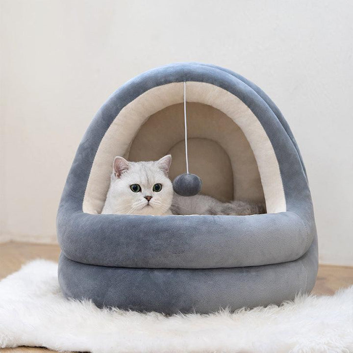 Cute Plush Warm Pet Nest Bed