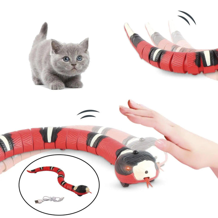 Juguete interactivo con forma de serpiente para gatos