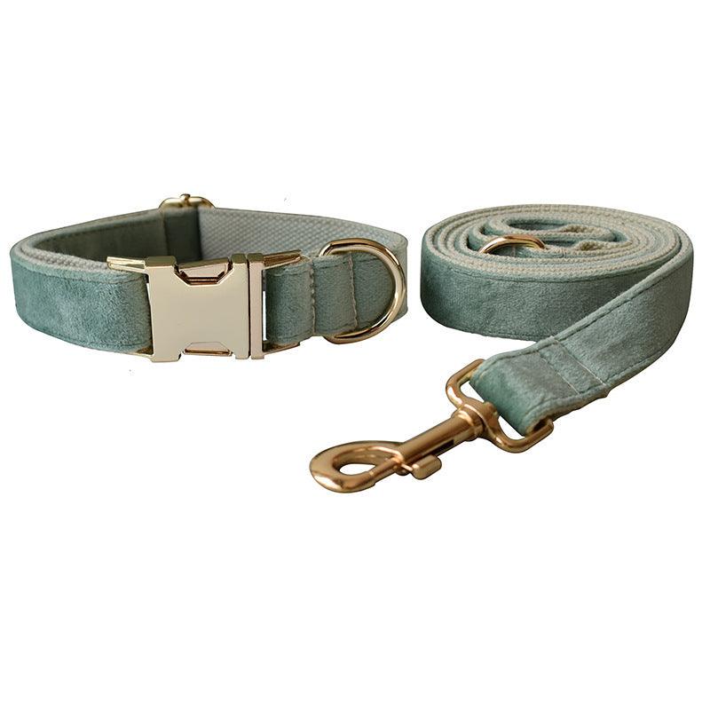 Mint Green Dog Collar Leash