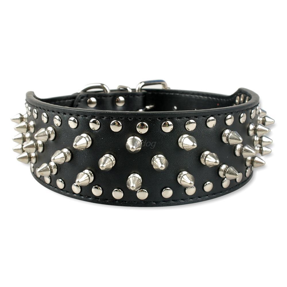 Rivet Studded Large Dog Collar