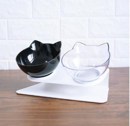 Cat Inclined Transparent Feeding Bowls