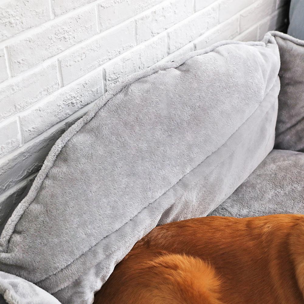 High Back Plush Warm Dog Bed