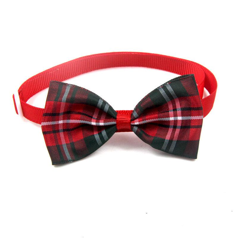 Pet Plaid Bow Tie Collar