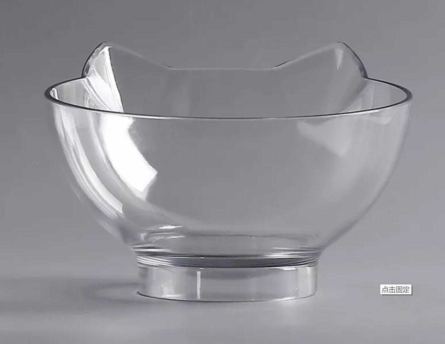Cat Inclined Transparent Feeding Bowls