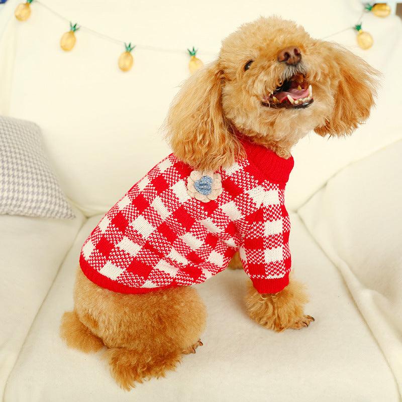 Bowknot Knit Sweater Pet Costume