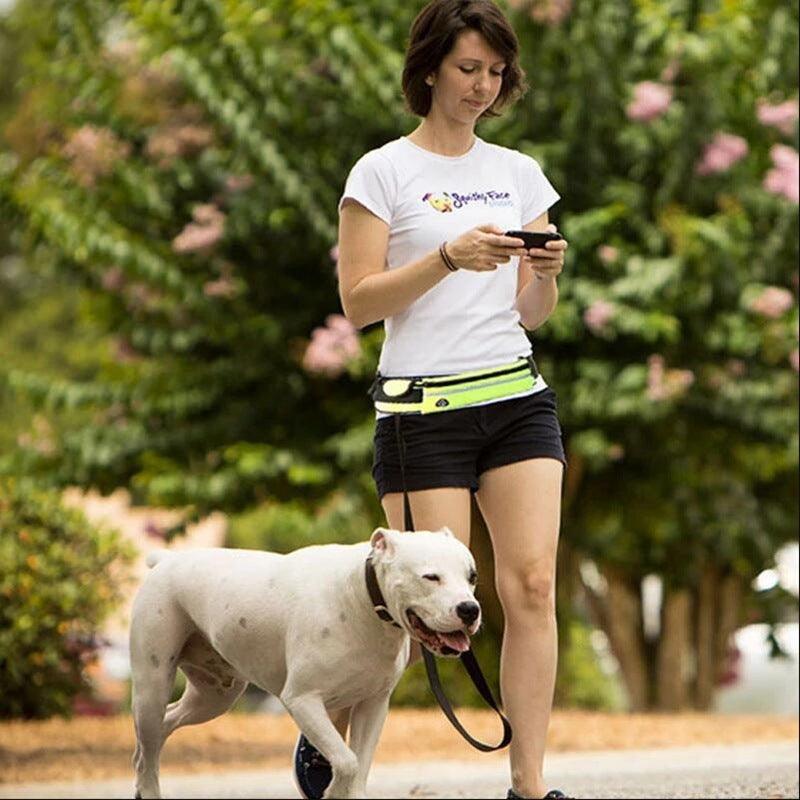 Hands Free Dog Leash with Waist Bag