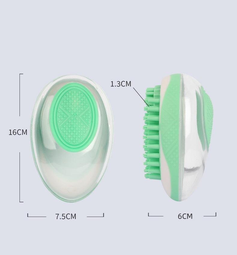 2-in-1 Pet Massager Silicone Bathing Brush