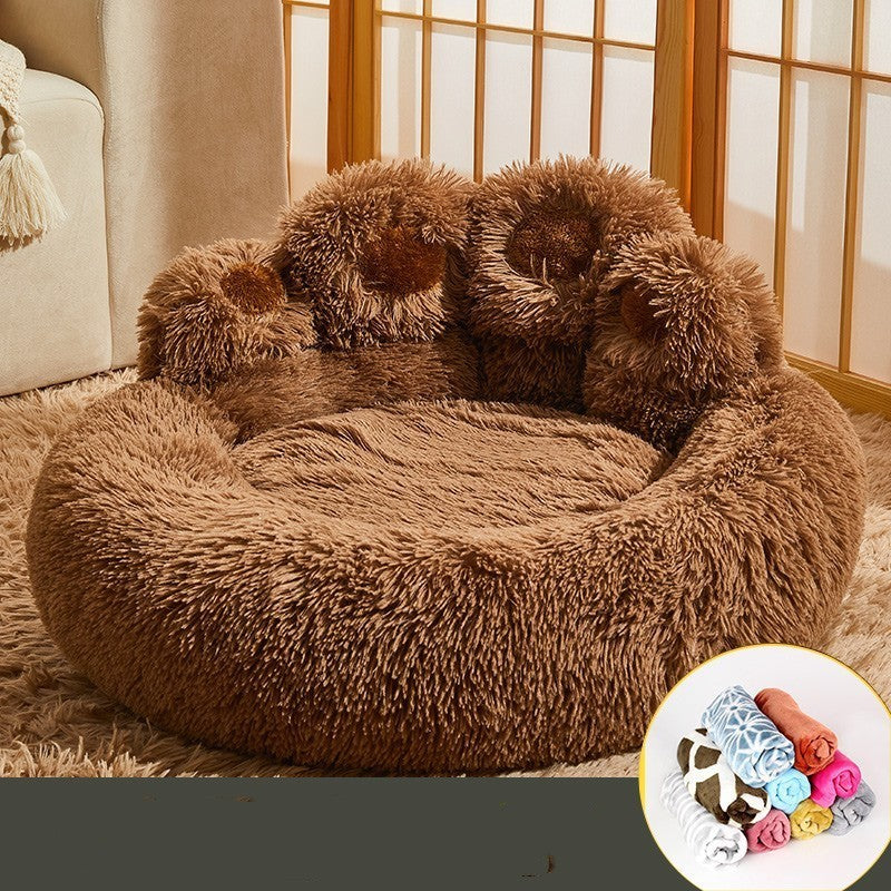 Fleece-lined Large Warm Dog Bed