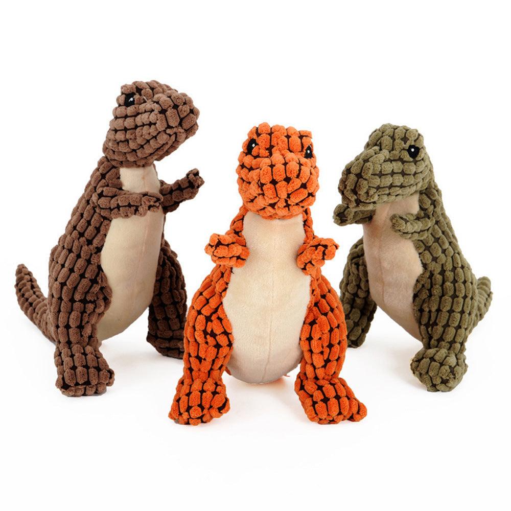 Stuffed Squeaky Dinosaur Dog Toy