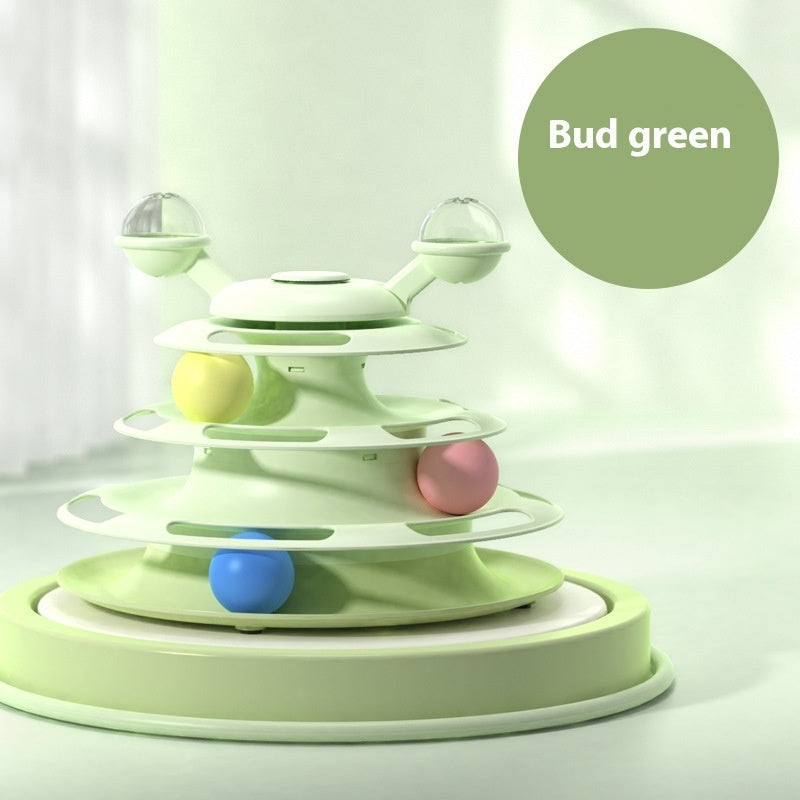 4 Levels Cat Toy Tower Turntable