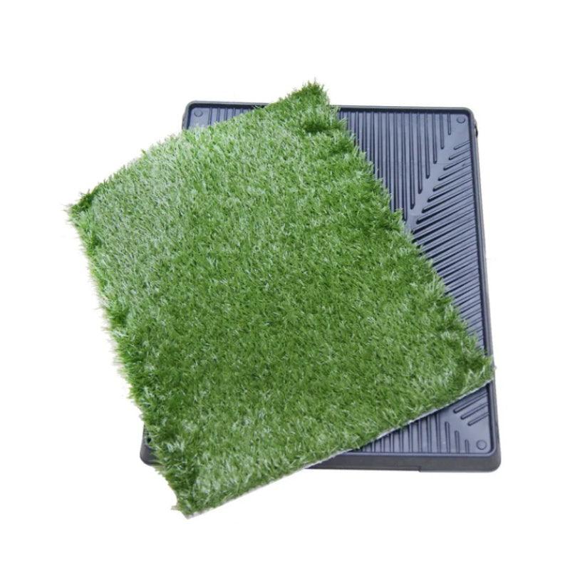 Portable Pet Potty Grass Mat with Tray