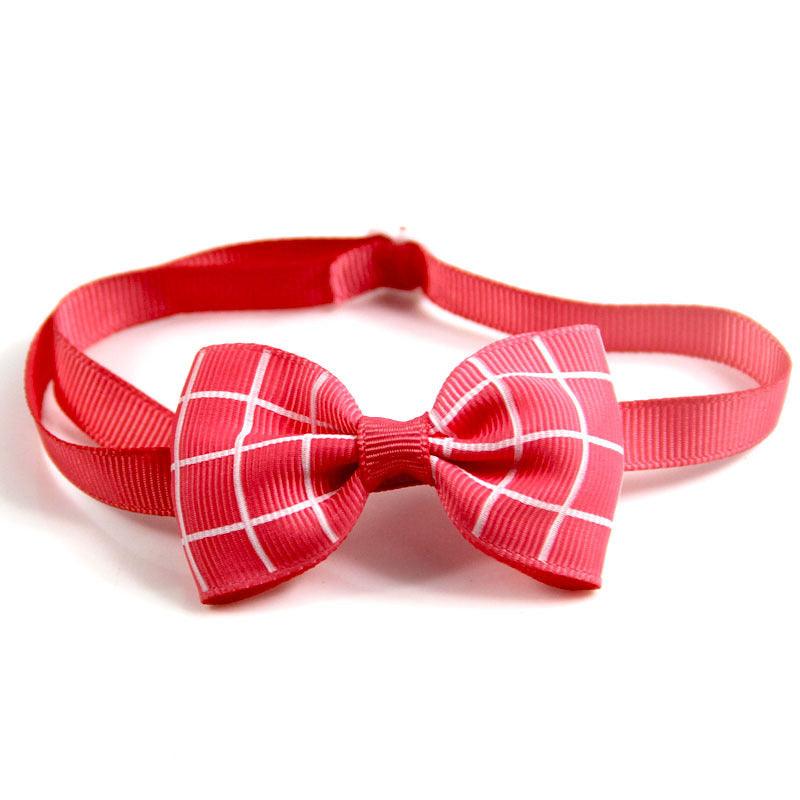 Pet Plaid Bow Tie Collar