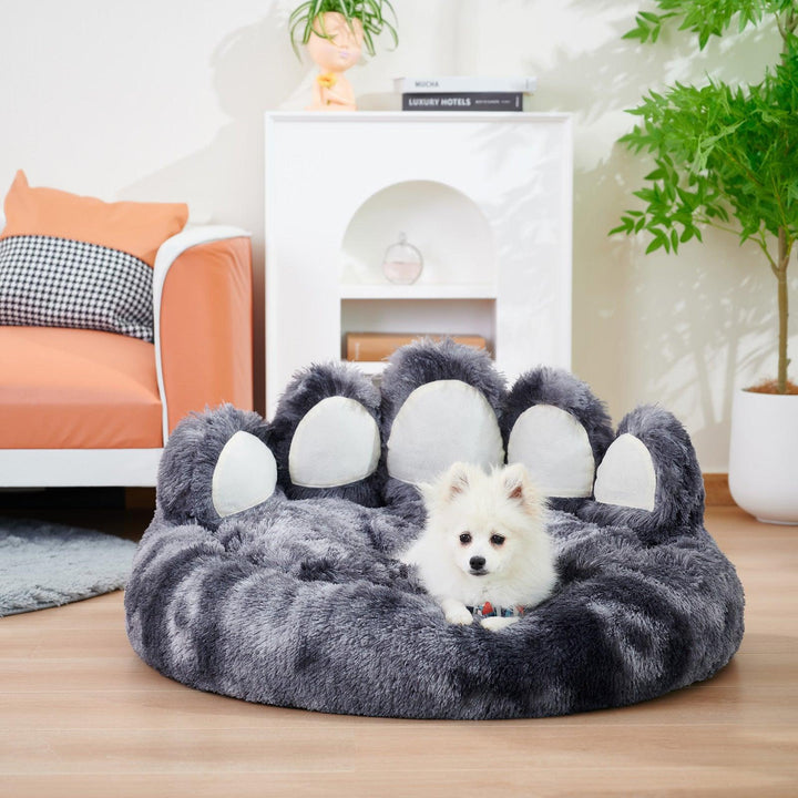 Paw Shape Cozy Plush  Dog Bed-snuggletails