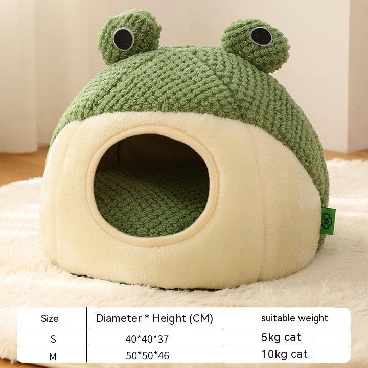 Pet Little Frog Series Warm Plush Nest