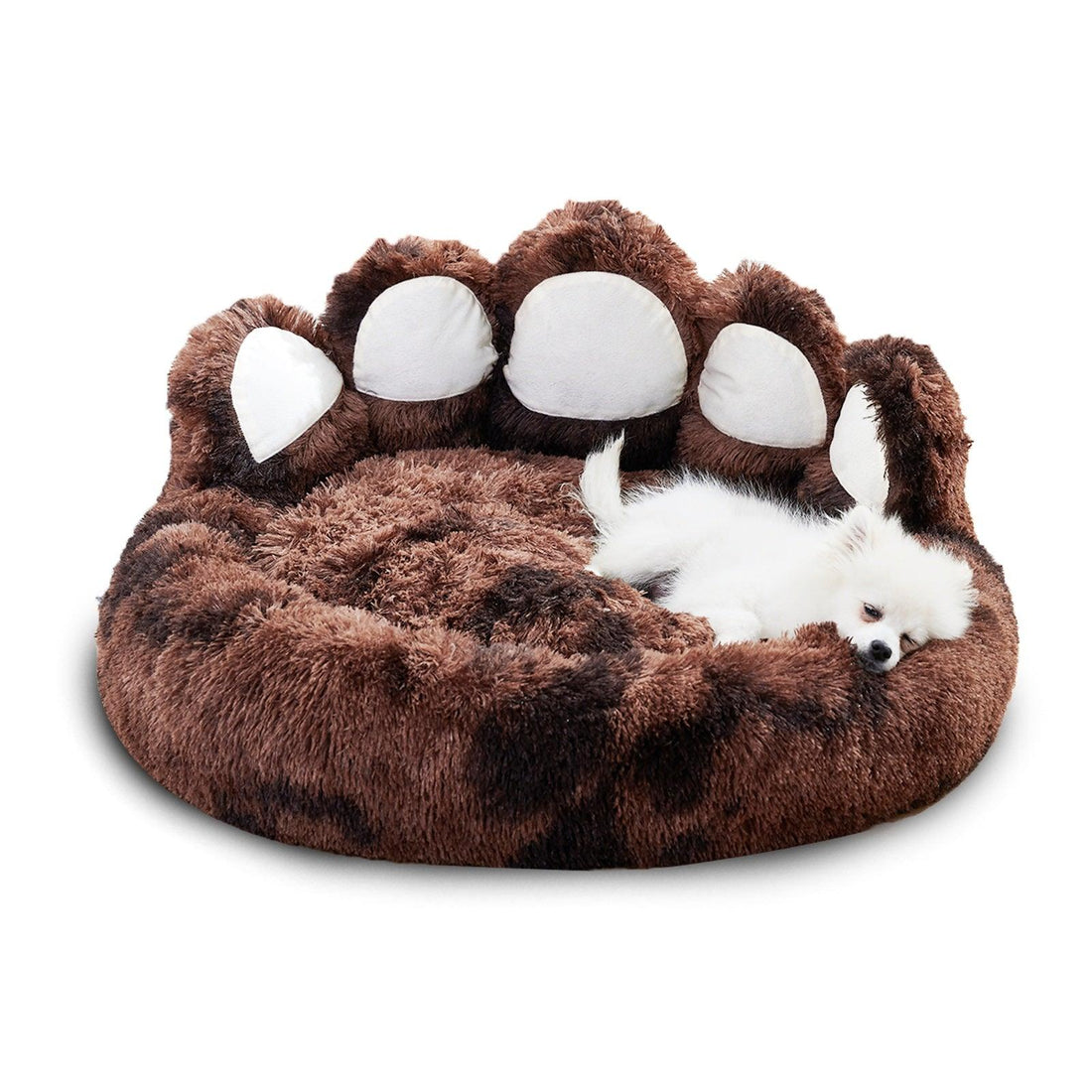 Paw Shape Cozy Plush  Dog Bed