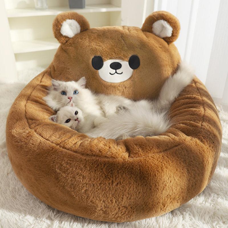 Calming Fluffy Sleep Cute Cat Bed