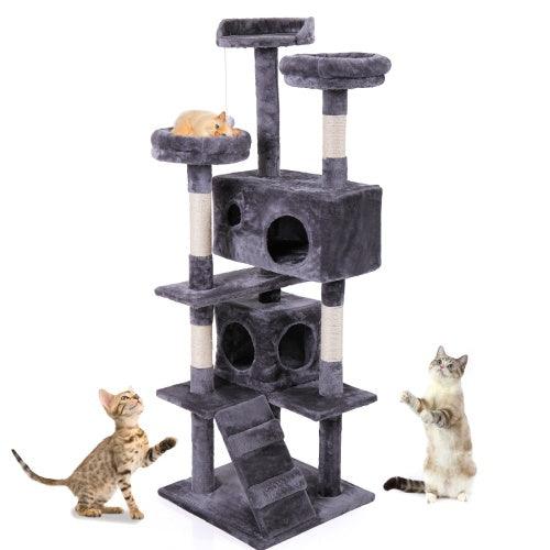 Cat Tree Cat Tower With Catching Ball-snuggletails