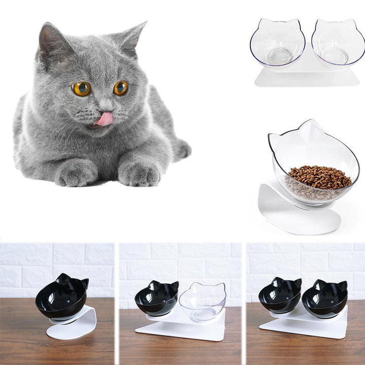 Non-Slip Double Cat Food Bowl-snuggletails