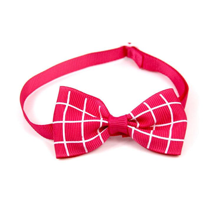 Pet Plaid Bow Tie Collar