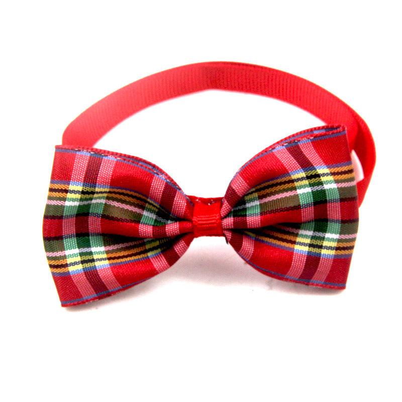 Pet Plaid Bow Tie Collar