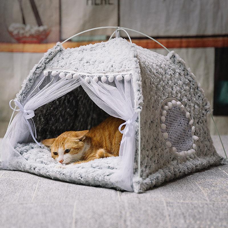 Winter Warm Foldable Cat Bed