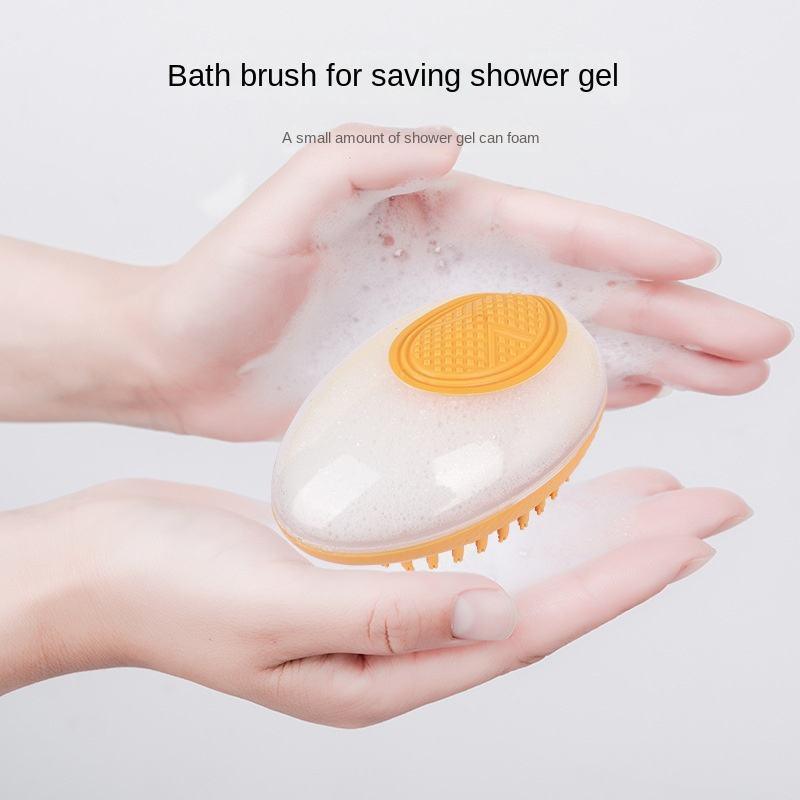 2-in-1 Pet Massager Silicone Bathing Brush