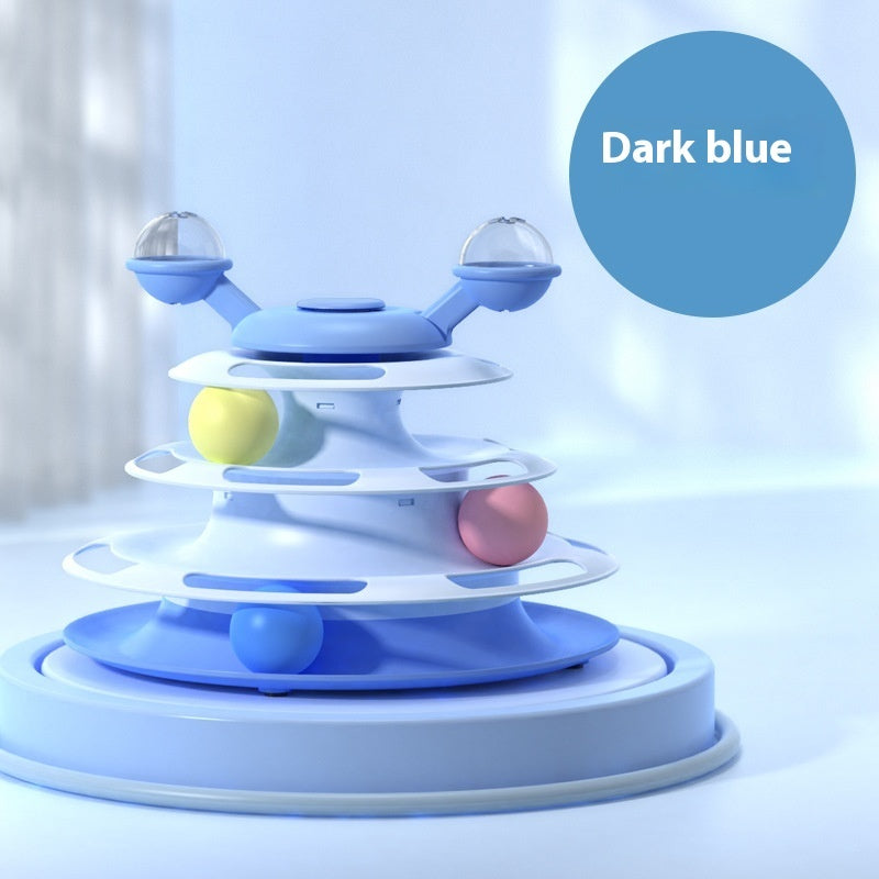 4 Levels Cat Toy Tower Turntable