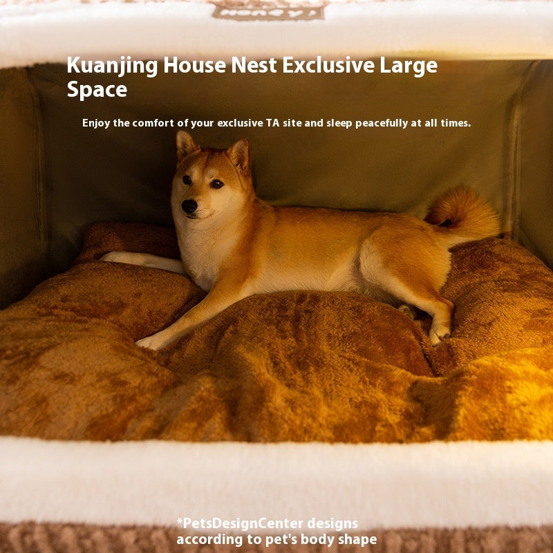 Warm Bear Curved Pet Room Cave